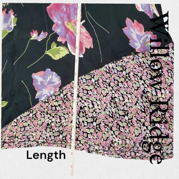 Willow Ridge | Vintage Sheath Dress | Floral Pink & Black | EUC | Petite Medium - Picture 9 of 9